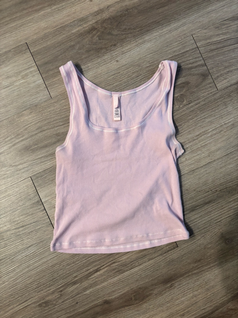 Skims Ribbed Light Pink Tank Top size XL